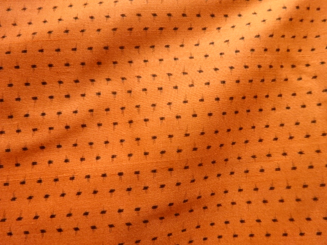 アンティーク　抽象模様織出し銘仙着物